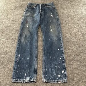 VTG Levis 501 Jeans Mens 29x30 Blue Distressed Thrashed Repaired 90s Grunge USA